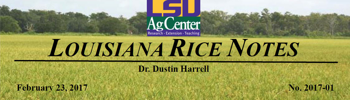 2017 Louisiana Rice Field Notes #1